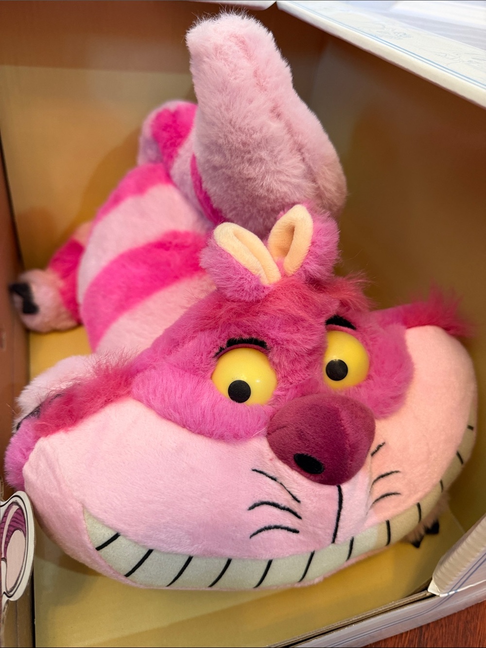 Disney Animators collection talking Cheshire Cat Plush Toy - Pink Striped